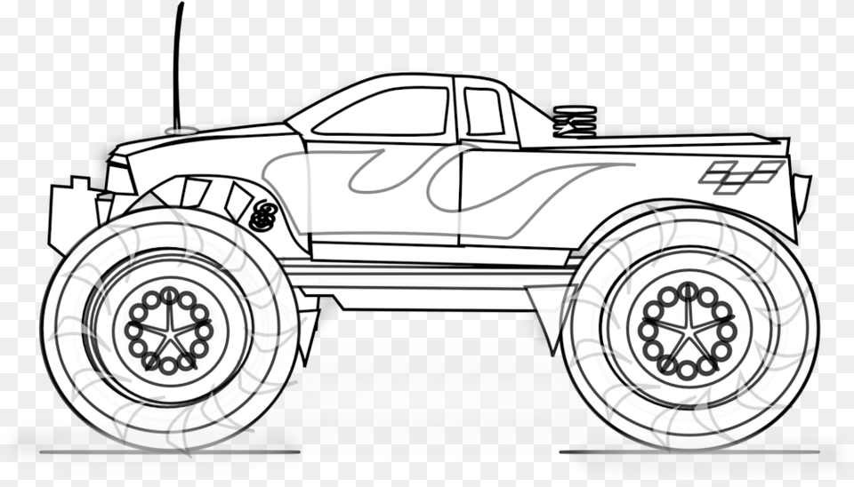 Grave Digger Monster Truck Coloring Pages, Car, Transportation, Vehicle, Machine Png