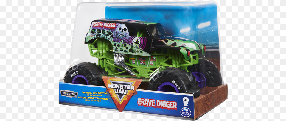Grave Digger Purple Gray Grave Digger, Wheel, Machine, Spoke, Device Free Png Download
