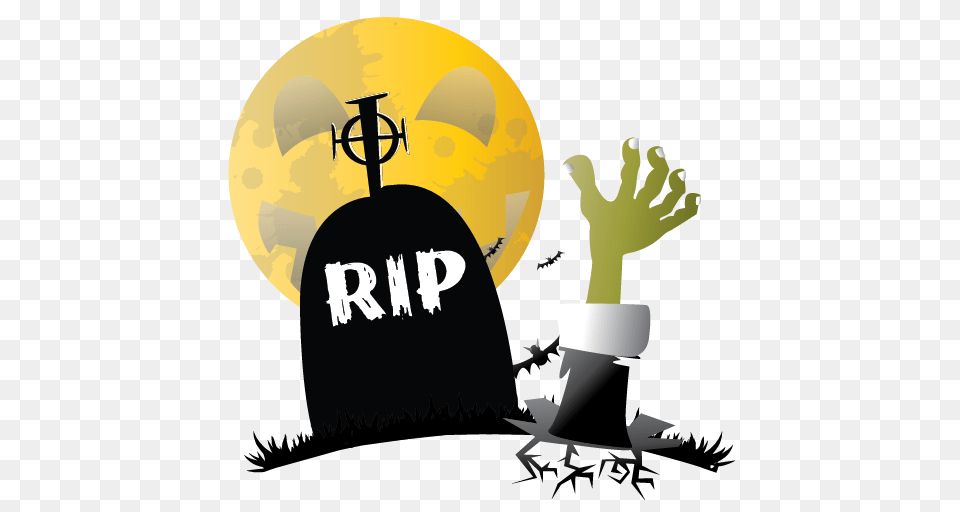 Grave Halloween Hand Scary Icon, Silhouette, People, Person, Kneeling Png