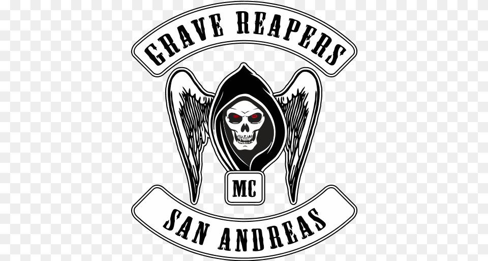 Grave Reapers Mc Automotive Decal, Logo, Emblem, Symbol, Badge Free Transparent Png