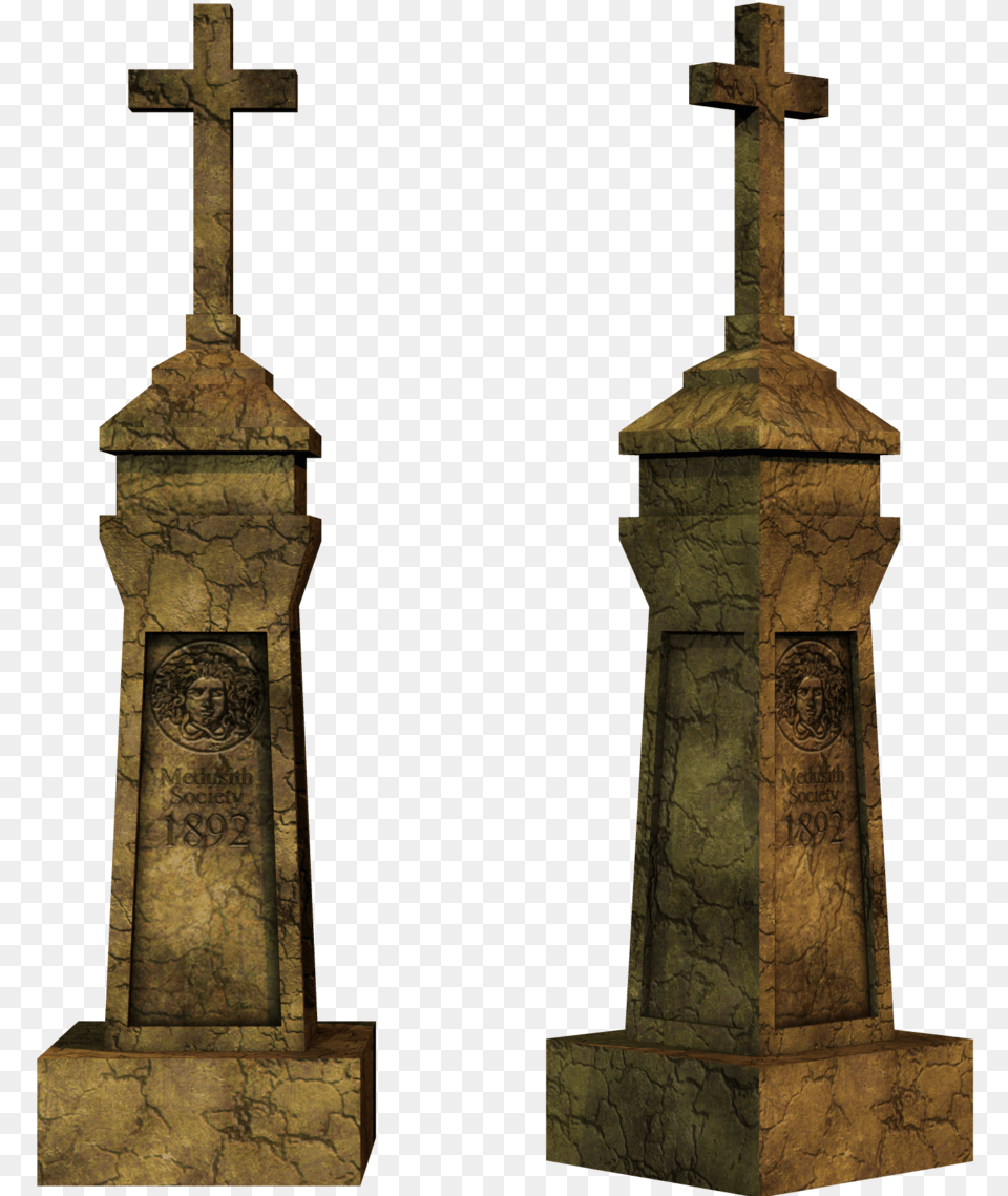 Grave Transparent Grave, Cross, Symbol, Tomb, Face Png Image