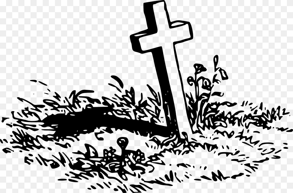 Grave With A Cross, Symbol Png