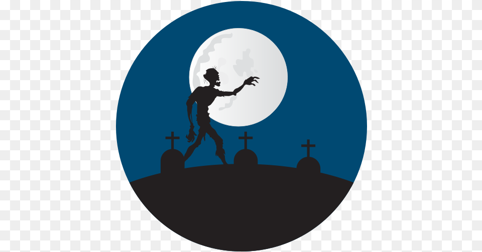 Grave Yard Graves Halloween Zombie Icon Halloween Zombie Icon, Astronomy, Moon, Nature, Night Free Png Download