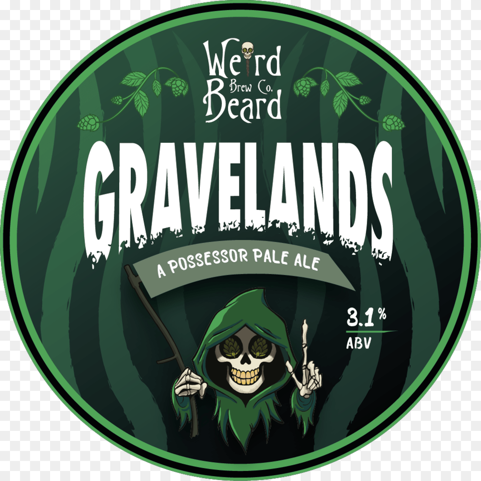 Gravelands Keg Preview 01 Weird Beard Brewery, Green, Plant, Vegetation, Face Png