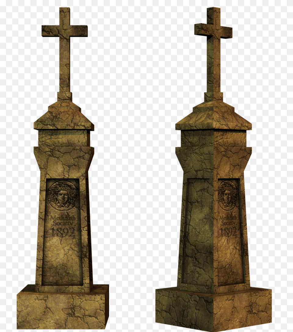 Gravestone, Cross, Symbol, Tomb Free Png Download