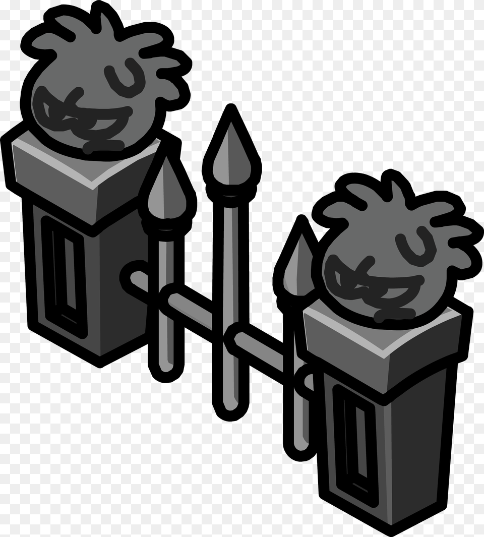 Graveyard Fence Icon Club Penguin Fence, Weapon, Face, Head, Person Free Transparent Png