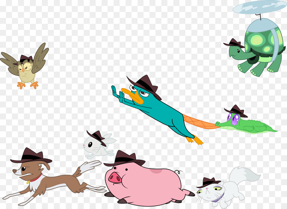 Gravity Falls X Phineas And Ferb, Cartoon, Animal, Bear, Mammal Free Transparent Png