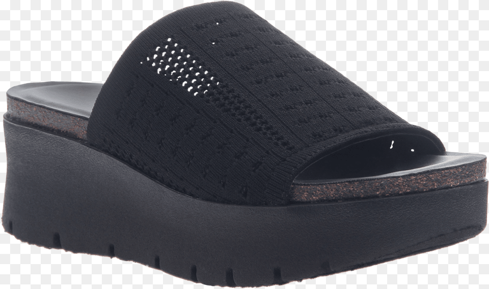 Gravity In Black Wedge Sandals Slipper, Clothing, Footwear, Shoe, Sandal Free Transparent Png