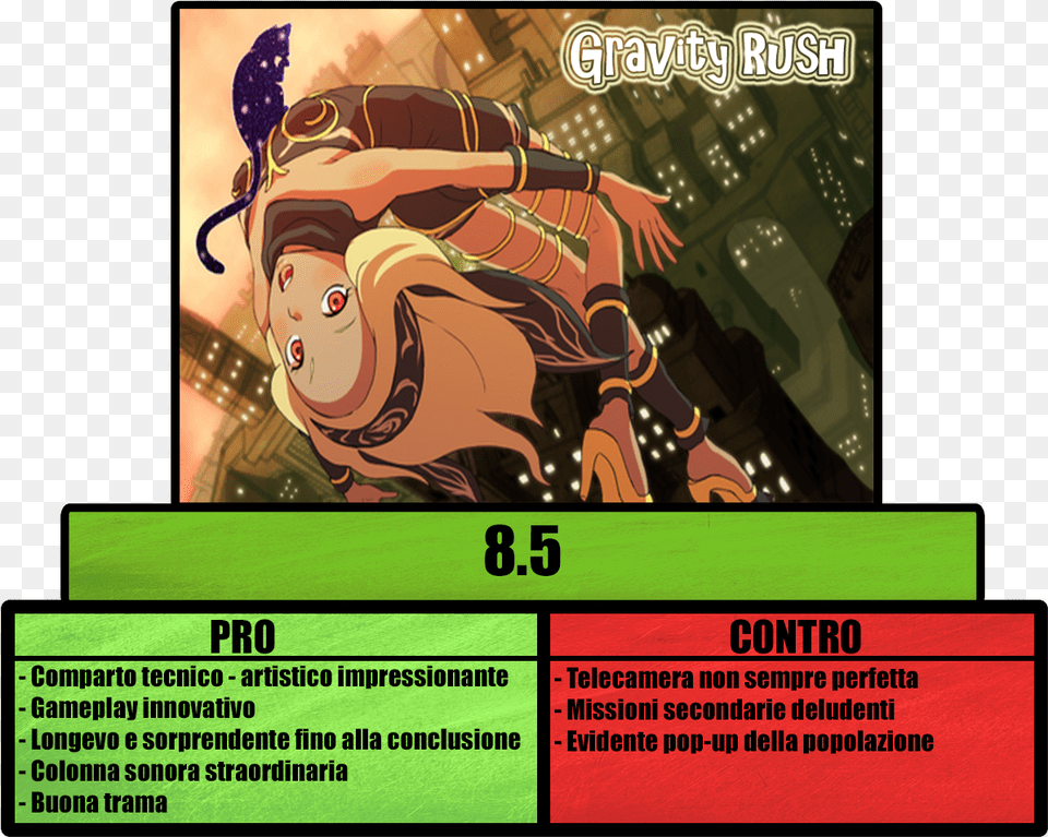 Gravity Rush, Advertisement, Book, Comics, Poster Free Png