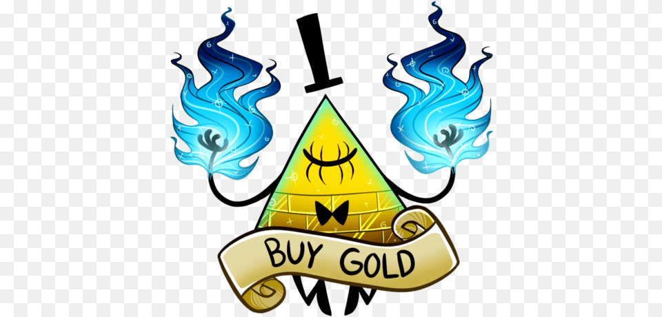 Gravityfalls Gold Buy Bill Cipher Billcipher Ciphe Bill Cipher Buy Gold, Clothing, Hat, Triangle, Dynamite Png Image