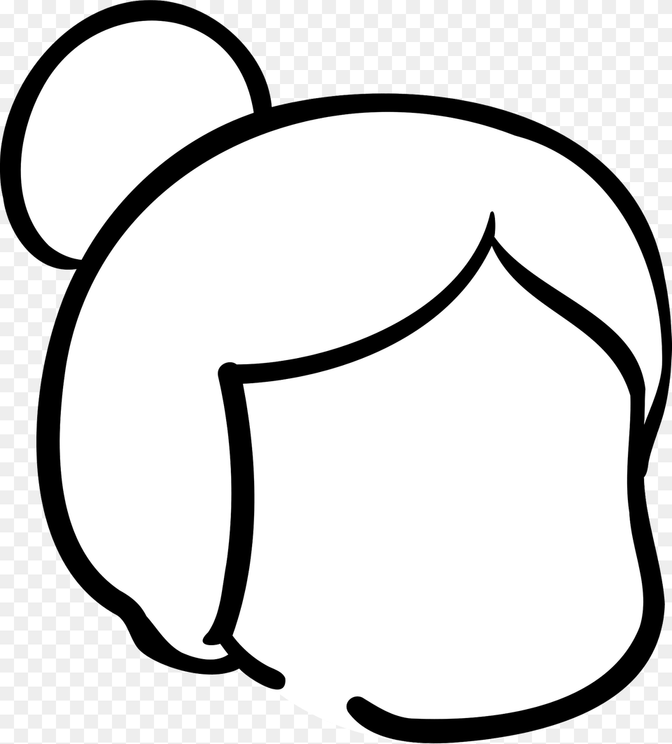 Gray Bun Hair Style Clipart, Clothing, Hat, Stencil, Smoke Pipe Free Png Download