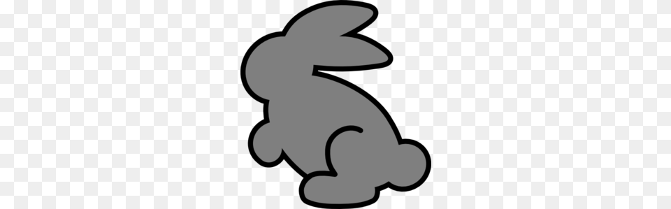 Gray Bunny Clip Art, Animal, Mammal, Rabbit, Silhouette Free Transparent Png