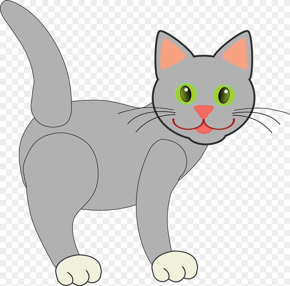 Gray Cat Clipart, Animal, Mammal, Pet Free Png
