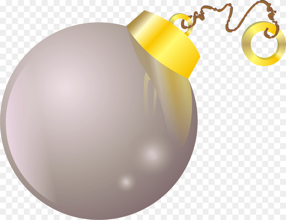 Gray Christmas Ball Clipart, Sphere, Ammunition, Weapon, Bomb Free Png