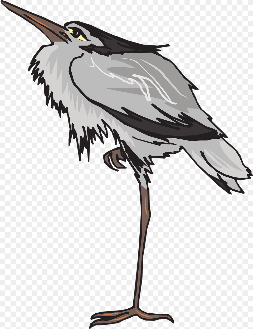 Gray Clipart, Animal, Bird, Stork, Waterfowl Free Png