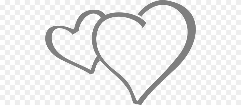 Gray Clipart Heart Grey Heart, Stencil, Bow, Weapon Free Png