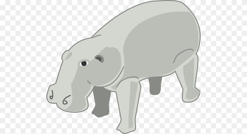 Gray Clipart Hippo Animated Hippopotamus, Animal, Bear, Mammal, Wildlife Png