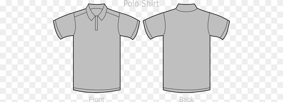 Gray Clipart Polo Shirt Polo T Shirt Template, Clothing, T-shirt Free Png