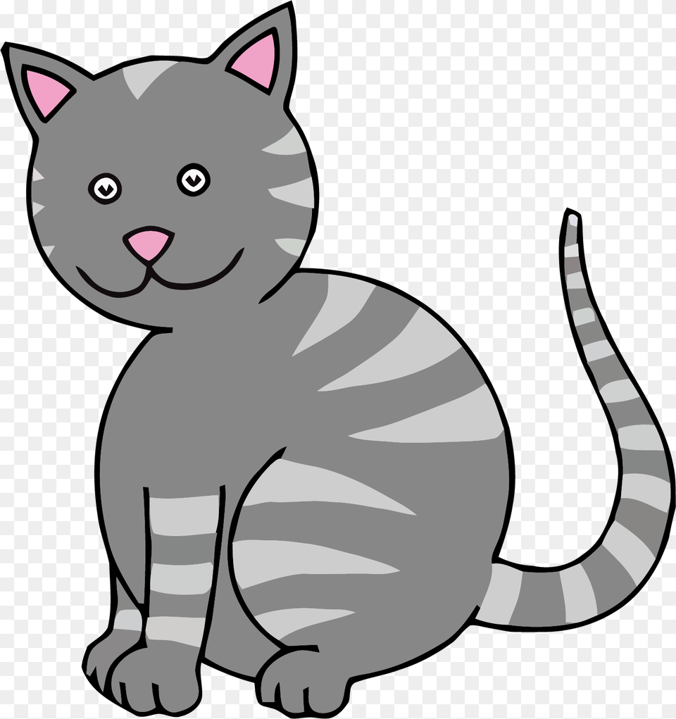 Gray Color Cat Clipart Cat Clipart, Animal, Mammal, Pet, Kangaroo Png Image