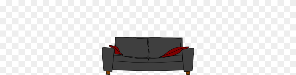 Gray Couch With Pillows Clip Art, Furniture, Chair Free Png