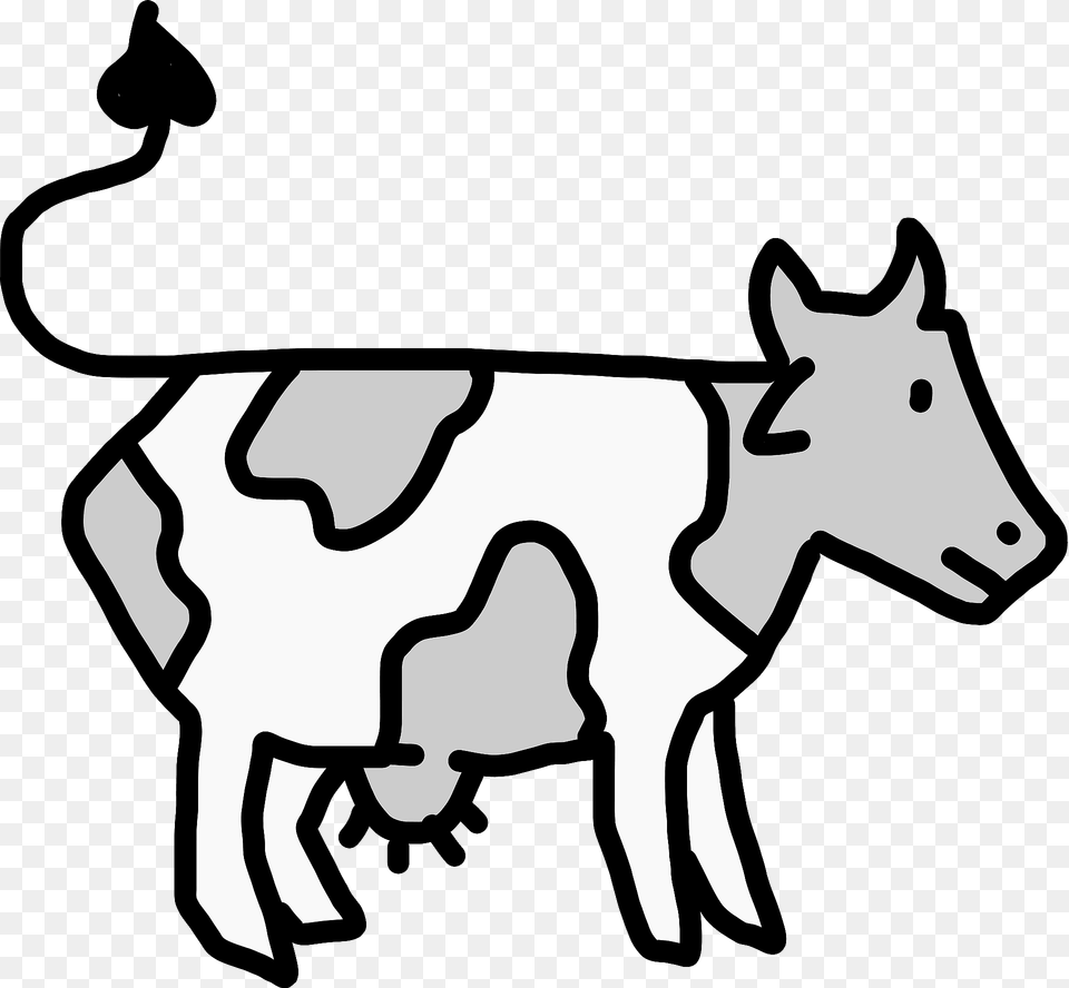 Gray Cow Clipart, Animal, Cattle, Dairy Cow, Livestock Free Png