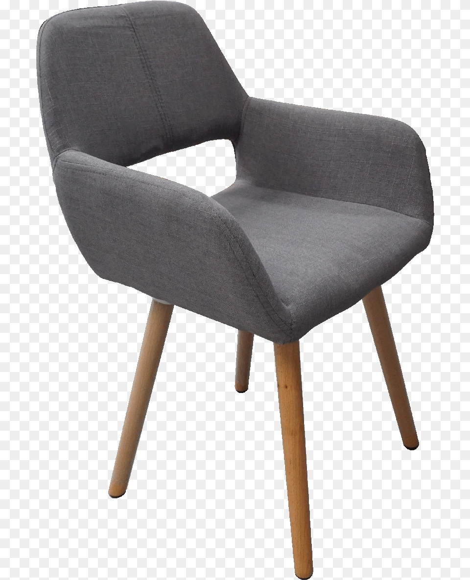 Gray Exhibition Armchair Scandinavian Chair Armchair Chair, Furniture Free Png Download