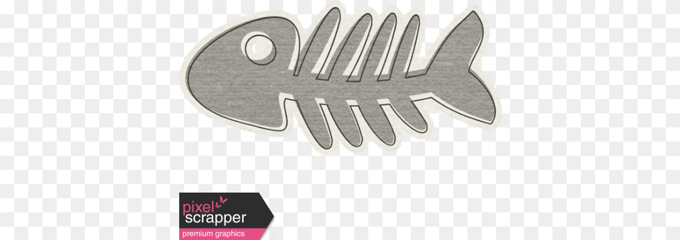 Gray Fish Bone Sticker Emblem, Art, Logo Free Png