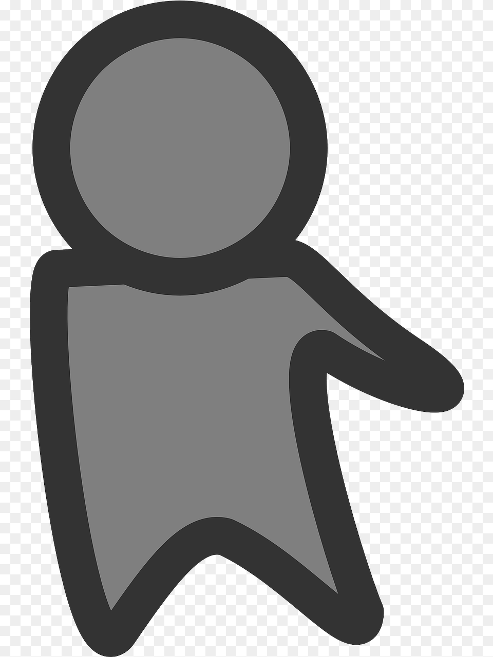 Gray Flat Icon, Person Png