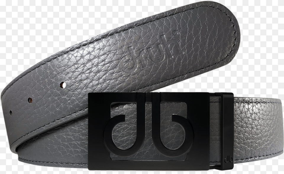 Gray Full Grain Texture Leather Belt With Matte Classic, Accessories, Buckle Free Png Download