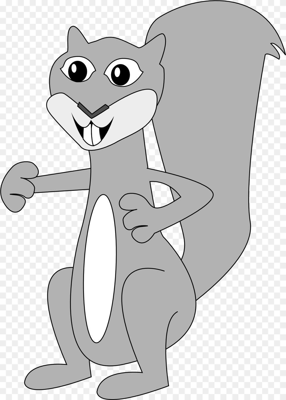 Gray Furry Squirrel Drawing Image Squirrel Clip Art, Cartoon, Animal, Cat, Mammal Free Transparent Png