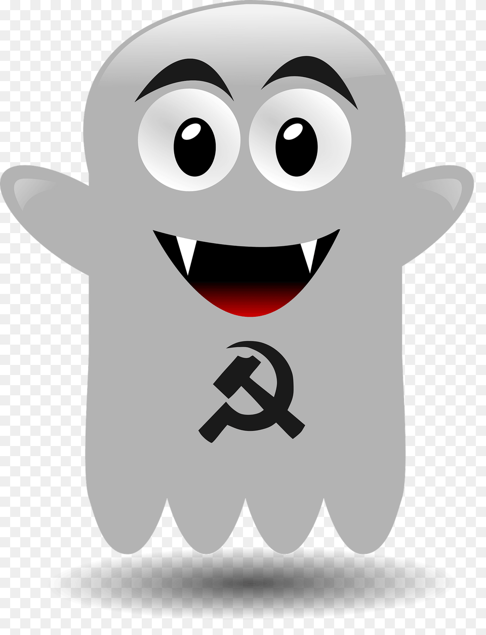 Gray Ghost With Communism Symbols Clipart, Nature, Outdoors, Snow, Snowman Free Png Download