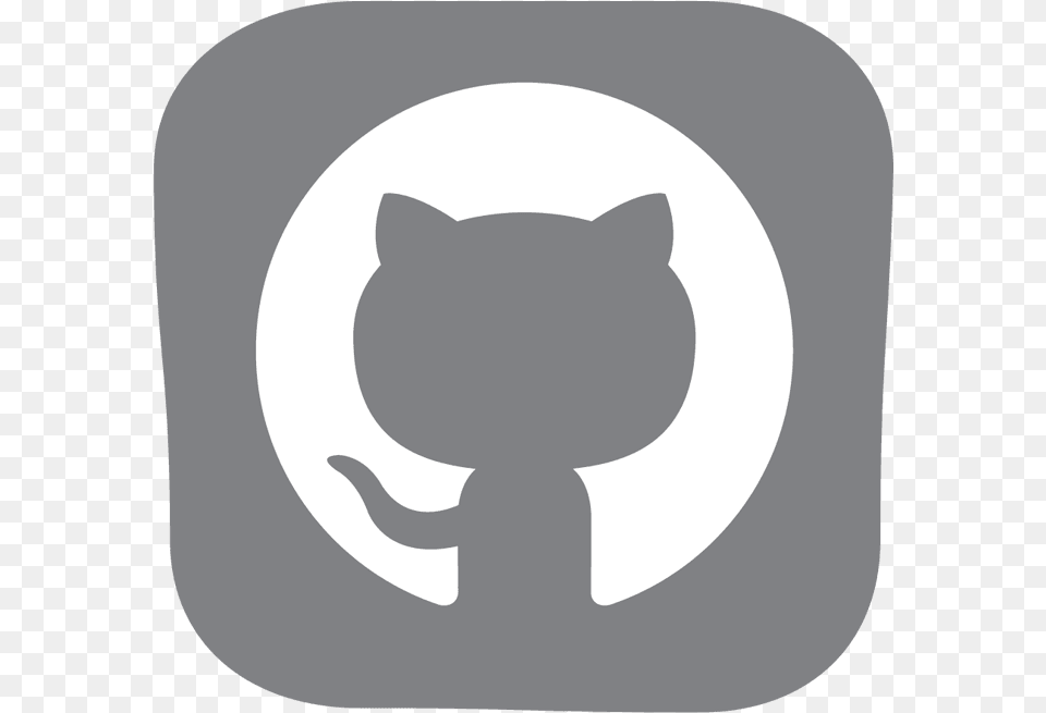 Gray Github Icon, Sticker, Stencil, Silhouette, Animal Png Image
