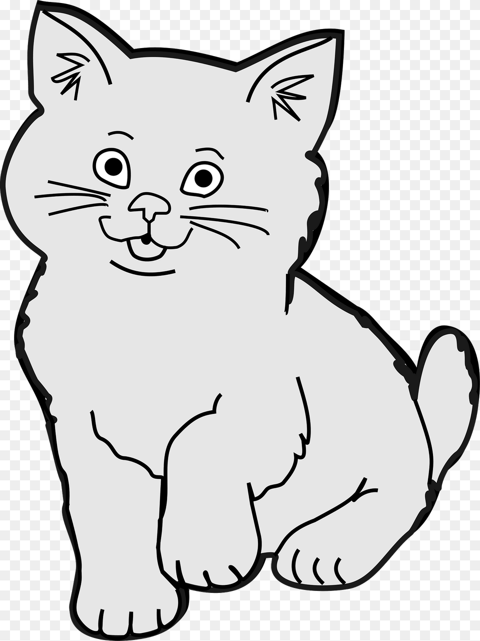 Gray Kitten Clipart, Animal, Person, Mammal, Pet Png Image