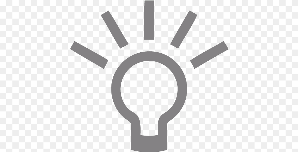 Gray Lightbulb 2 Icon Grey Light Bulb Icon, Cross, Symbol Png