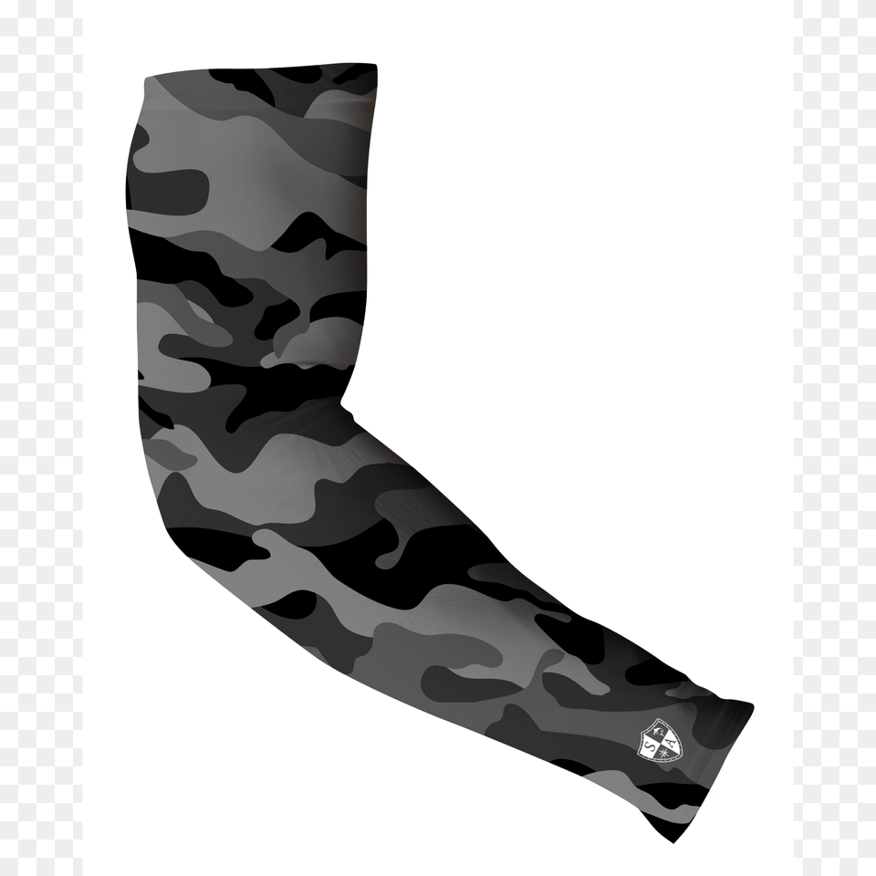 Gray Military Camo Compression Performance Arm Sleeve, Person Png Image