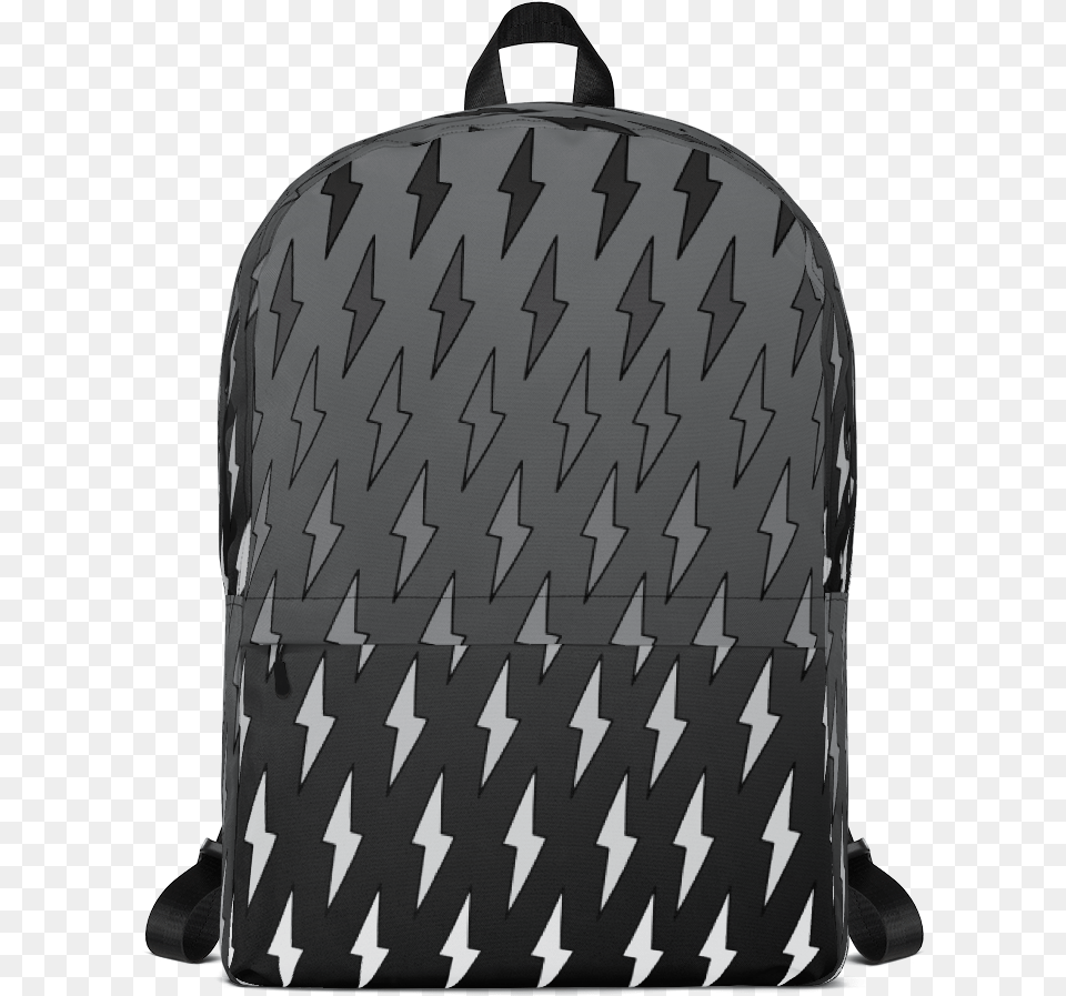 Gray Ombre Lightning Bolts Backpack Kraken Backpack, Bag Free Transparent Png