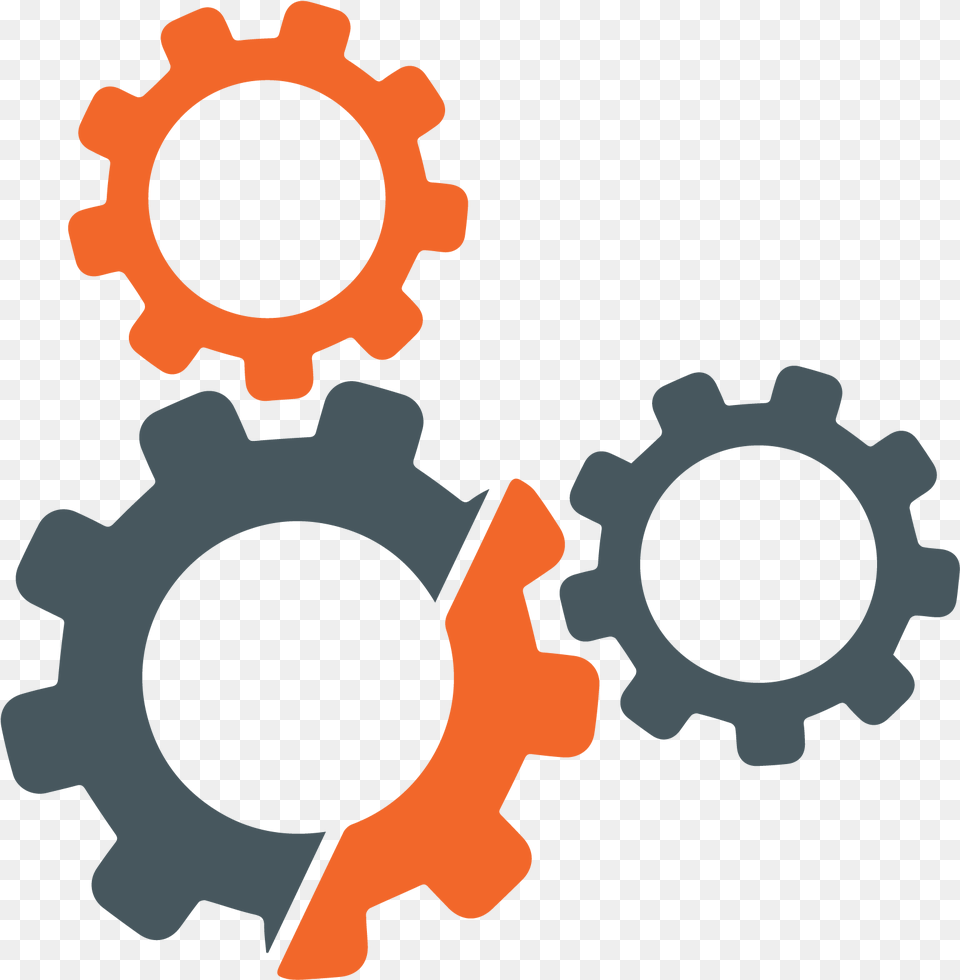 Gray Orange Cogs Automation Logo, Machine, Gear, Animal, Bear Free Png Download