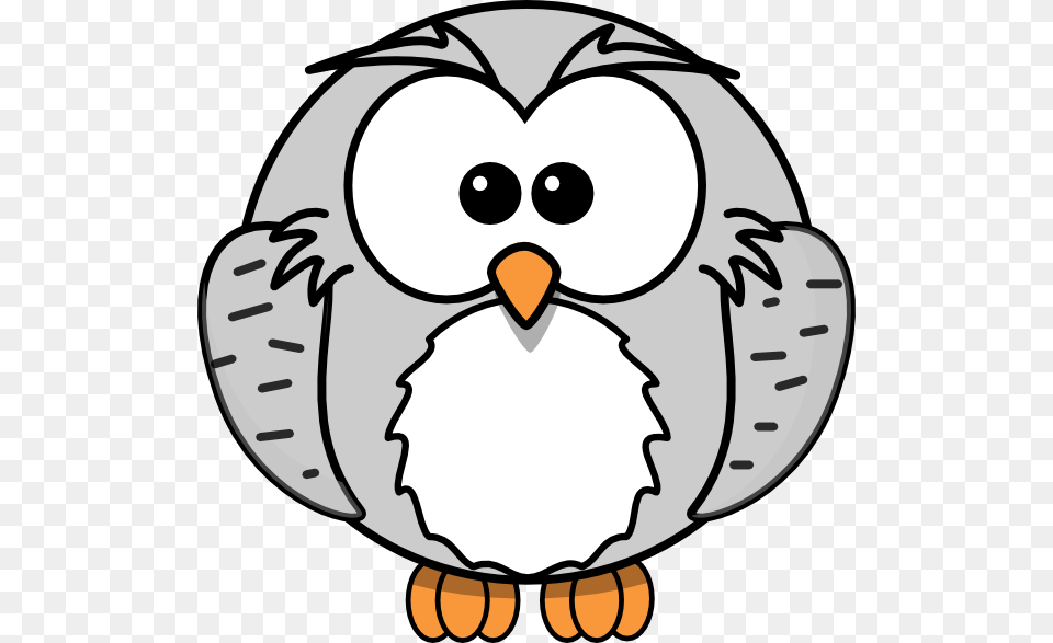 Gray Owl Cartoon Clip Art At Clker Cartoon Owl, Animal, Beak, Bird, Face Png Image