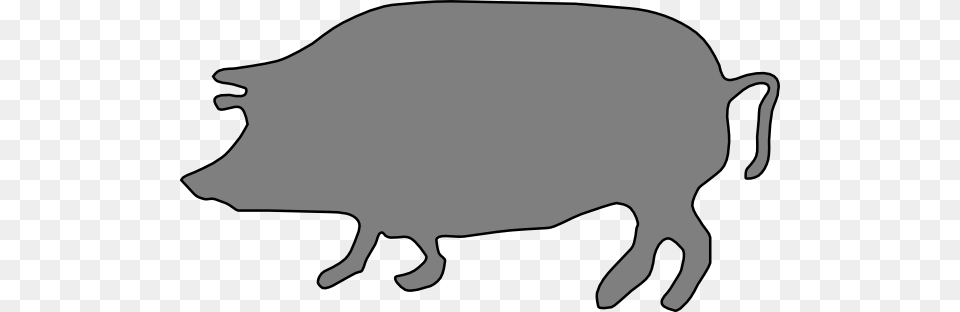 Gray Pig Silhouette Clip Arts For Web, Animal, Boar, Hog, Mammal Free Transparent Png