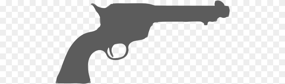 Gray Pistol Silhouette 1873 Cap And Ball Revolver, Firearm, Gun, Handgun, Weapon Png Image
