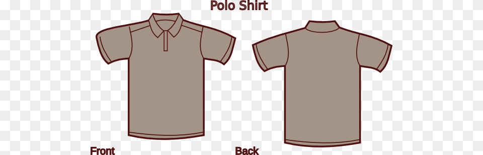 Gray Polo Shirt Front And Back Clip Art, Clothing, T-shirt Png