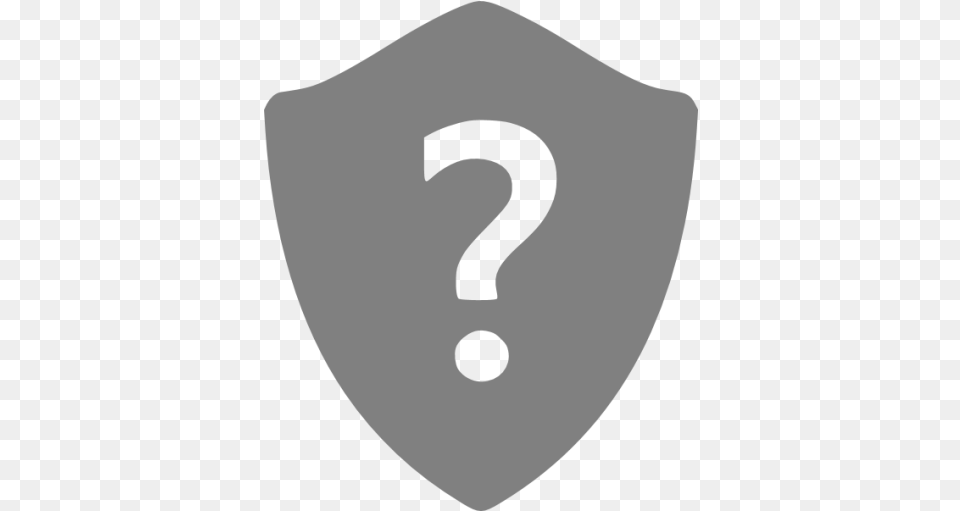 Gray Question Shield Icon Security Question Icon, Person, Armor Png