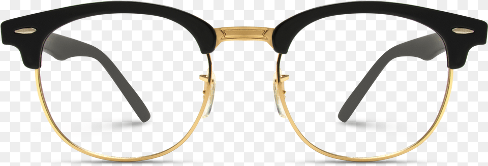 Gray Retro Half Frame Semi Rimless Gold Rimmed Glasses Half Frame Glasses Gold, Accessories, Sunglasses, Goggles Free Png