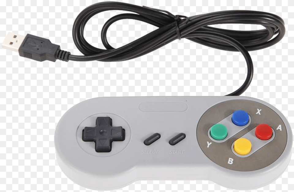 Gray Retrolink Snes Usb Wired Classic Joystick Gamepad Game Controller, Electronics, Electrical Device, Switch, Medication Free Png Download