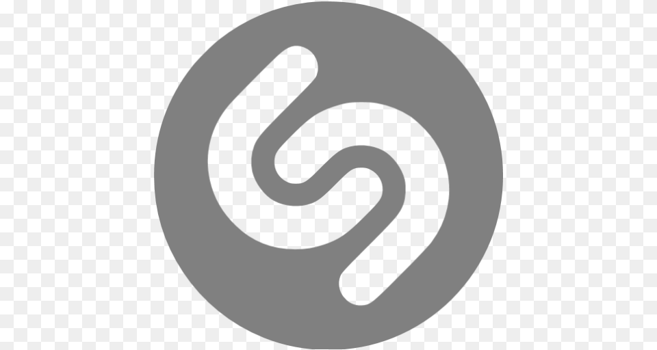 Gray Shazam Icon, Spiral, Disk, Symbol, Text Png