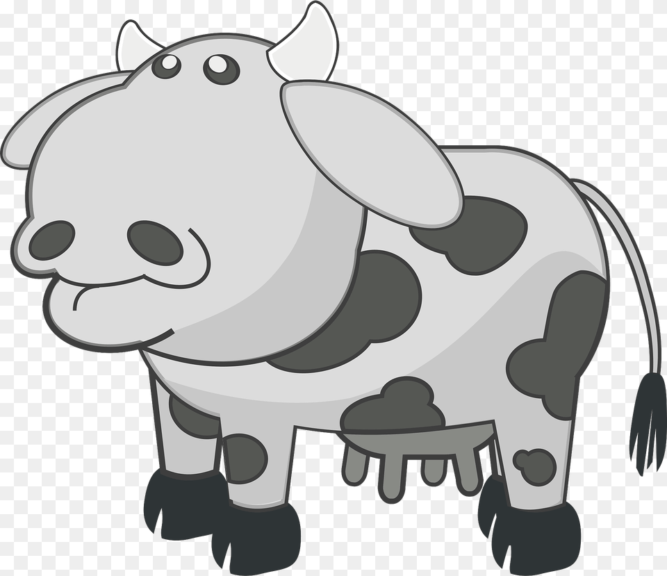Gray Spotted Cow Clipart, Animal, Cattle, Dairy Cow, Livestock Png