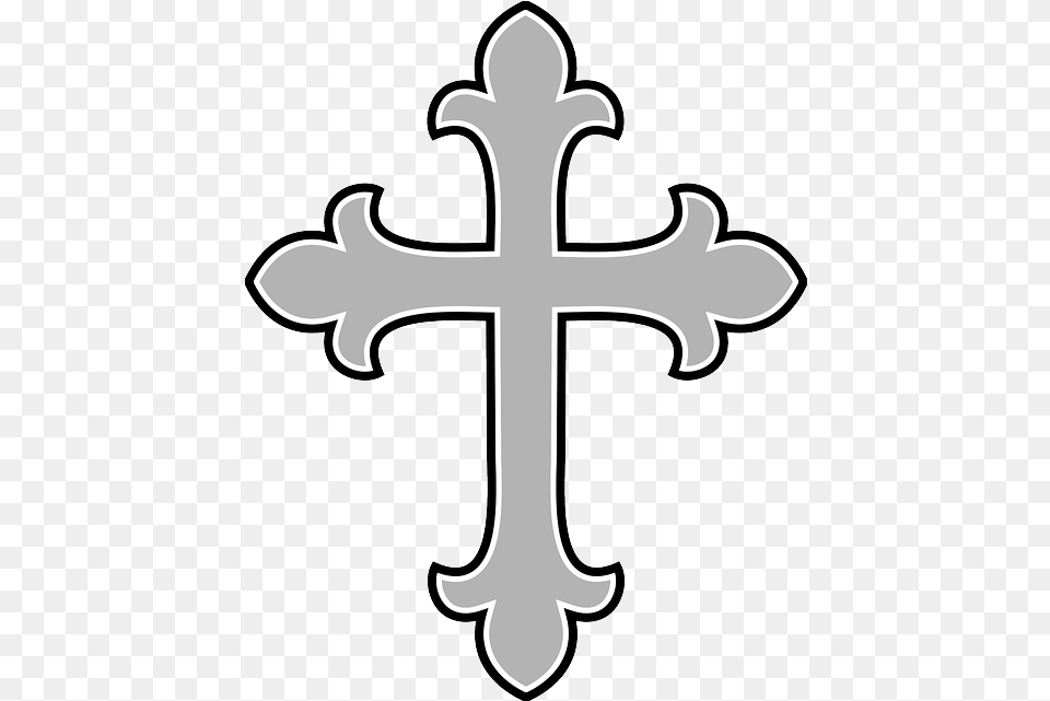 Gray Symbolcrosschristianreligionshapefaithpng 514 Annunciation Orthodox School Logo, Cross, Symbol, Electronics, Hardware Free Png Download