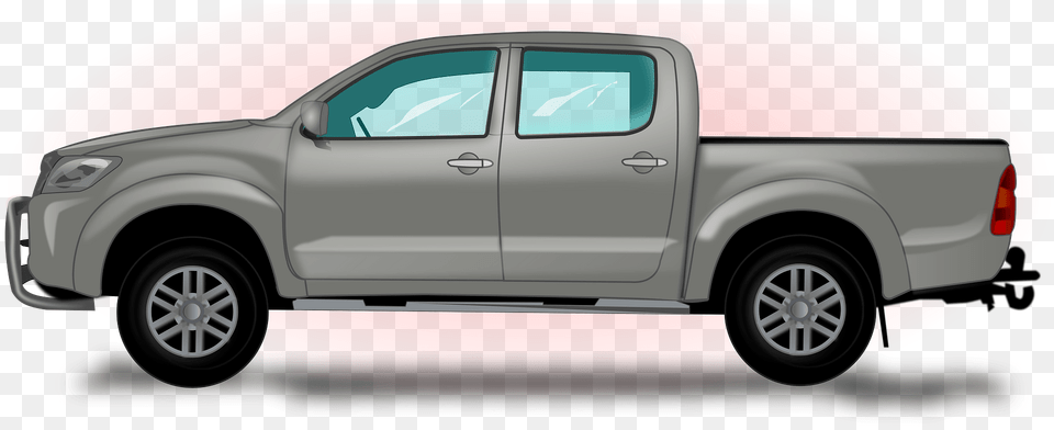 Gray Toyota Four Door Truck Clipart, Pickup Truck, Transportation, Vehicle, Car Free Png