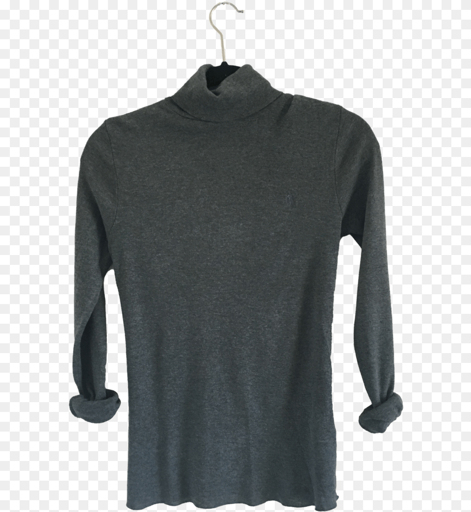 Gray Turtleneck, Clothing, Coat, Long Sleeve, Sleeve Free Png Download