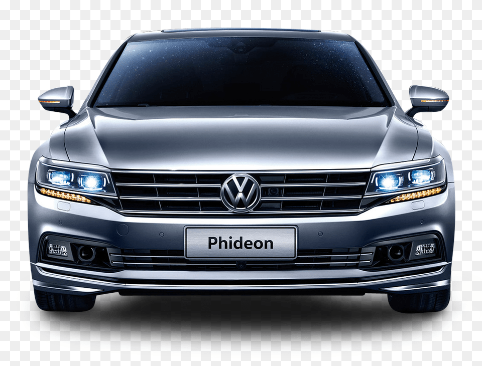 Gray Volkswagen Phideon Front View Cars Front View, Car, License Plate, Transportation, Vehicle Free Transparent Png